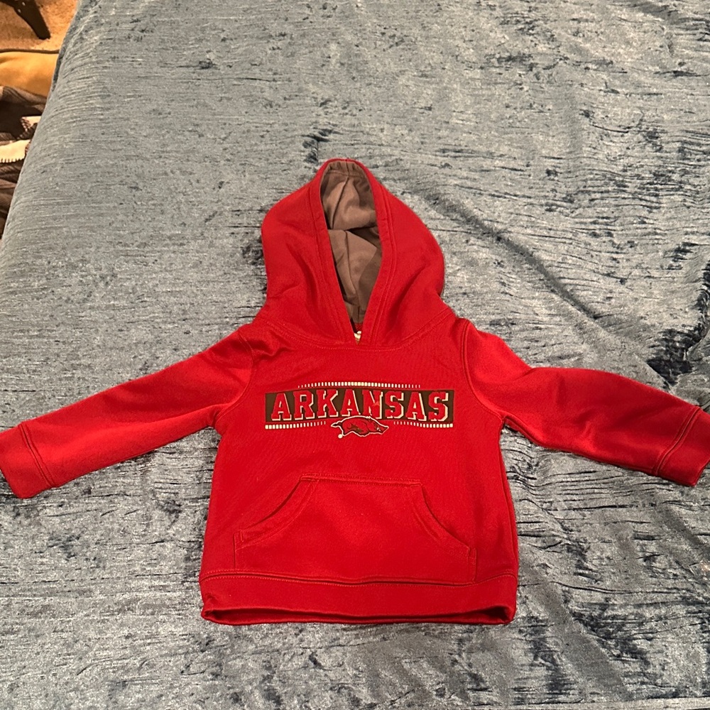Kids maroon Arkansas Razorbacks football Hoodie